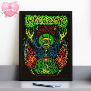 King Gizzard Live Show Art Print At Westville Music Bowl Connecticut On July 30 2025 With Neon Skeleton Wizard Design Home Decor Poster Canvas