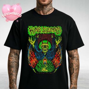 King Gizzard Live Show Art Print At Westville Music Bowl Connecticut On July 30 2025 With Neon Skeleton Wizard Design Unisex T-Shirt