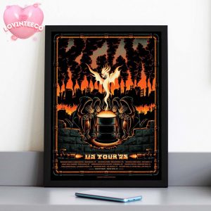 King Gizzard Tour Poster In Multiple US Cities 2025 With Apocalyptic Fire Demon Concept Home Decor Poster Canvas
