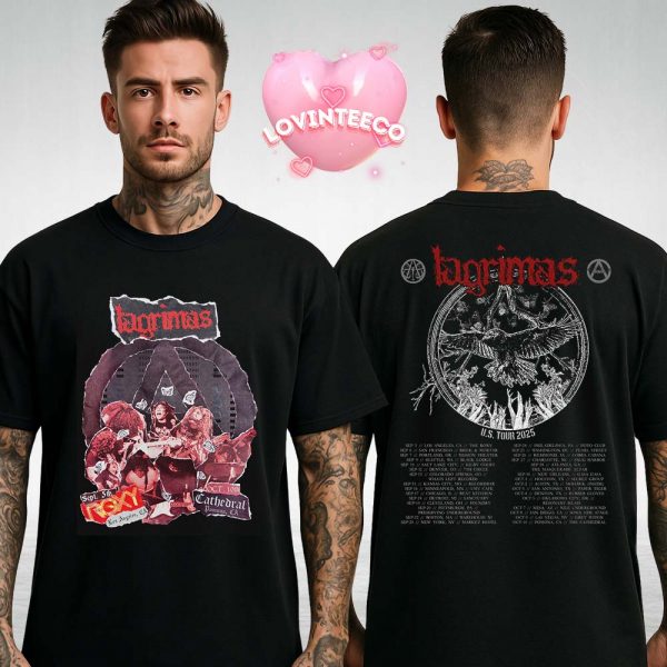 Lagrimas Tour Poster Los Angeles And Pomona Shows Collage Art Style 2025 Two Sides Unisex T-Shirt