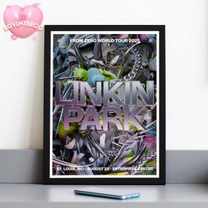 Linkin Park Concert Poster At Enterprise Center In St Louis MO On August 23 2025 From Zero World Tour 2025 Home Decor Poster Canvas
