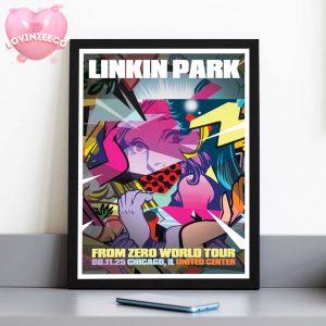 Linkin Park From Zero Tour Pop Art Music Wall Decor At United Center In Chicago IL August 11 2025 Home Decor Poster Canvas
