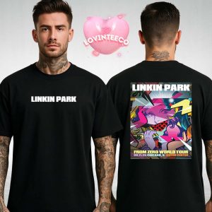 Linkin Park From Zero Tour Pop Art Music Wall Decor At United Center In Chicago IL August 11 2025 Two Sides Unisex T-Shirt