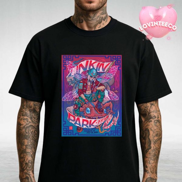 Linkin Park From Zero Tour Poster At Barclays Center In Brooklyn Ny July 29 2025 Fantasy Anime Style Unisex T-Shirt