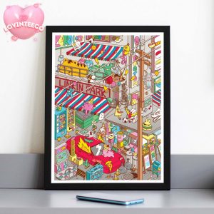 Linkin Park From Zero Tour Poster At Boston Ma July 31 2025 Cartoon Doodle Street Art Home Decor Poster Canvas