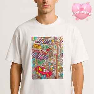 Linkin Park From Zero Tour Poster At Boston Ma July 31 2025 Cartoon Doodle Street Art Unisex T-Shirt