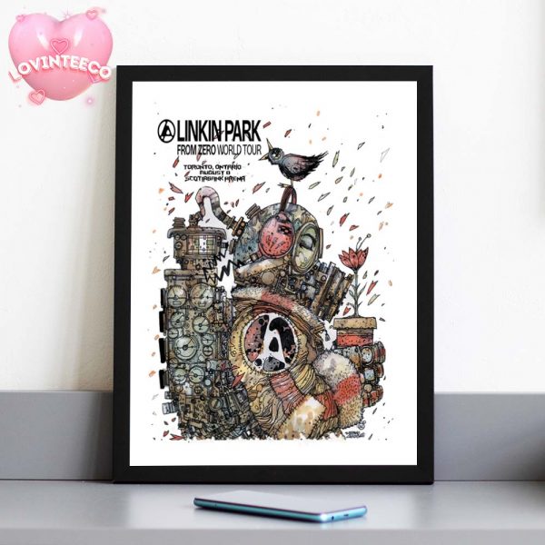 Linkin Park From Zero Tour Steampunk Concert Artwork At Scotiabank Arena In Toronto Ontario August 8 2025 Home Decor Poster Canvas