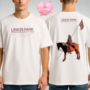 Linkin Park From Zero World Tour Minimalist Music Print At Centre Bell In Montreal Quebec August 5 2025 Two Sides Unisex T-Shirt