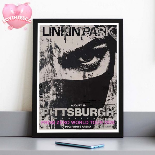 Linkin Park From Zero World Tour Music Show Poster In Pittsburgh Pennsylvania At PPG Paints Arena August 19 2025 Home Decor Poster Canvas