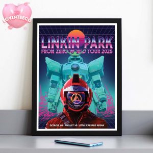 Linkin Park Live Show Artwork At Little Caesars Arena In Detroit MI On August 14 2025 From Zero World Tour 2025 Home Decor Poster Canvas