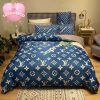 Louis Vuitton x Supreme In Signature Red Monogram Background Comforter Bedding Set