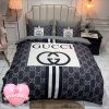 Luxury With Mickey Mouse And Minnie Mouse Vintage Monogram Pattern Background Bedding Set