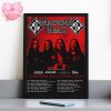 Lamb Of God & Hatebreed Live Poster At Allianz Amphitheater In Richmond VA On July 24 2025 Black Grunge Art Home Decor Poster Canvas