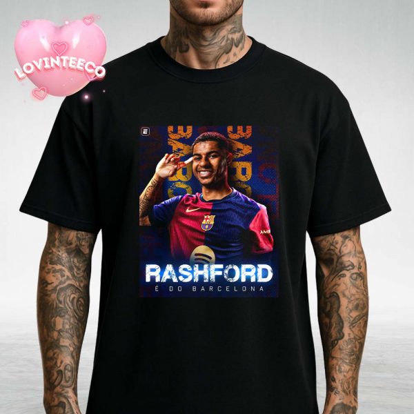 Marcus Rashford Barcelona Shirt Football Fan Tee Transfer Tribute 2025 Gift Unisex T-Shirt