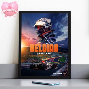 Max Verstappen Belgian Grand Prix Poster At Circuit De Spa Francorchamps In Belgium Featuring Red Bull Racing Artwork 2025 Home Decor Poster Canvas