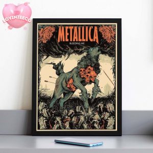Metallica Poster Bleeding Me Skull Horse Artwork By Wolfskulljack On 2025 Vintage Heavy Metal Style Home Decor Poster Canvas