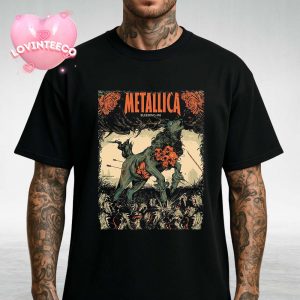 Metallica Poster Bleeding Me Skull Horse Artwork By Wolfskulljack On 2025 Vintage Heavy Metal Style Unisex T-Shirt