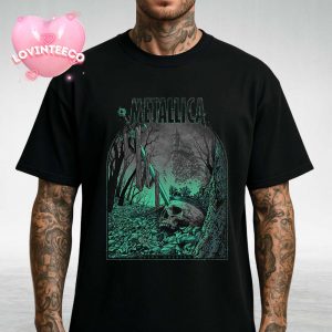 Metallica Poster King Nothing Skull Crown Haunted Castle Art Style 2025 Unisex T-Shirt