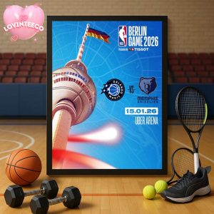 NBA Game Artwork At Uber Arena In Berlin Germany On January 15 2026 Featuring Memphis Grizzlies Vs Orlando Magic Home Decor Poster Canvas