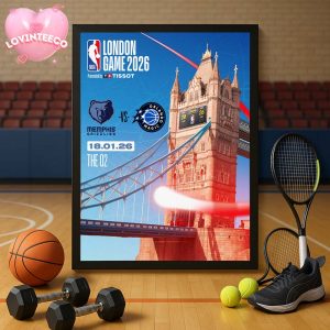 NBA Matchday Design At The O2 In London UK On January 18 2026 Featuring Memphis Grizzlies Vs Orlando Magic Home Decor Poster Canvas
