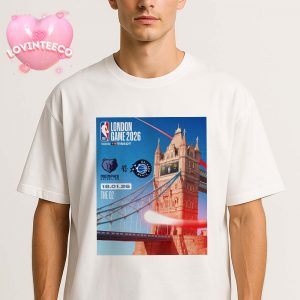NBA Matchday Design At The O2 In London UK On January 18 2026 Featuring Memphis Grizzlies Vs Orlando Magic Unisex T-Shirt