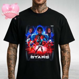 NFL Rising Stars Poster Rookie Class 2025 Merch Sales Top Players Football Art Unisex T-Shirt