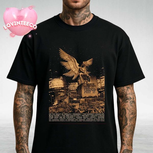 New Friends Fest Art Print In Toronto Canada 2025 With Full Lineup And Fallen Angel Theme Unisex T-Shirt