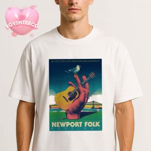 Newport Folk Festival Collectible Print At Fort Adams State Park In Newport RI On July 25 To 27 2025 Unisex T-Shirt