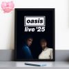 Oasis Live Show Poster At Wembley Stadium In London On July 25 To August 3 2025 With Split Portrait Artwork Home Decor Poster Canvas