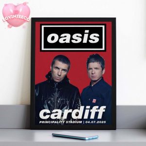Oasis Poster At Principality Stadium In Cardiff Wales On July 4 2025 Comeback Live Show Photography Style Home Decor Poster Canvas