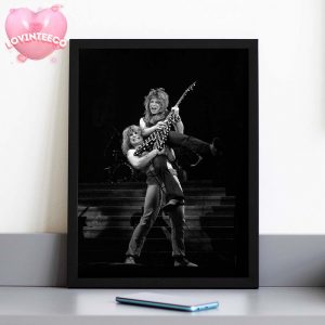 Ozzy Osbourne And Randy Rhoads Tribute Poster Live On Stage Guitar Lift Black And White Home Decor Poster Canvas
