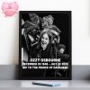 Ozzy Osbourne Memorial Poster With Bat Throne Artwork 1948-2025 Home Decor Poster Canvas