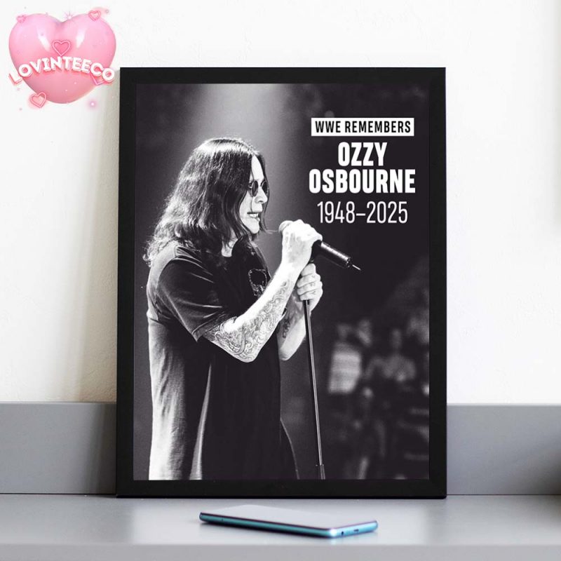Ozzy Osbourne Tribute Poster By WWE On Stage 1948 2025 Home Decor Poster Canvas