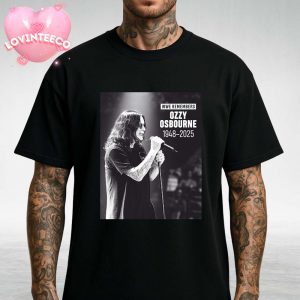 Ozzy Osbourne Tribute Poster By WWE On Stage 1948-2025 Unisex T-Shirt