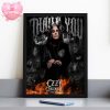 Ozzy Osbourne Music Poster With Randy Rhoads Tribute Artwork On Stage In 1987 Home Decor Poster Canvas