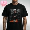 Ozzy Osbourne Music Poster With Randy Rhoads Tribute Artwork On Stage In 1987 Unisex T-Shirt