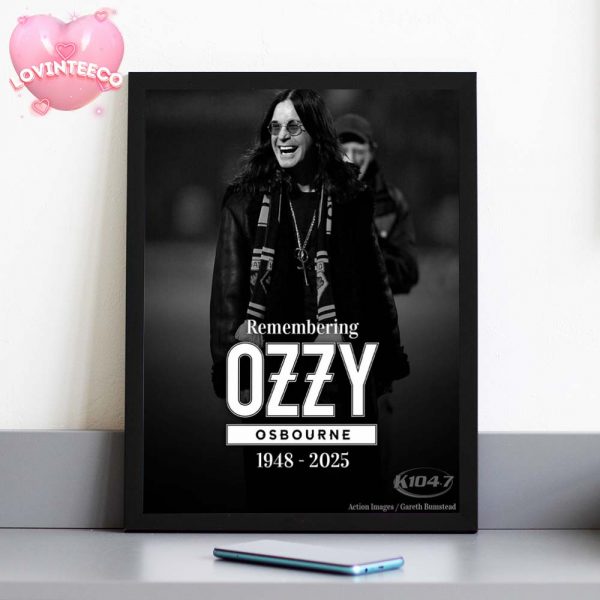 Ozzy Osbourne Tribute Poster Smiling Iconic Moment 1948-2025 Home Decor Poster Canvas