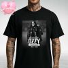 Ozzy Osbourne Tribute Poster With Bat Throne Broadcast By 4WWL And AP 1948-2025 Unisex T-Shirt