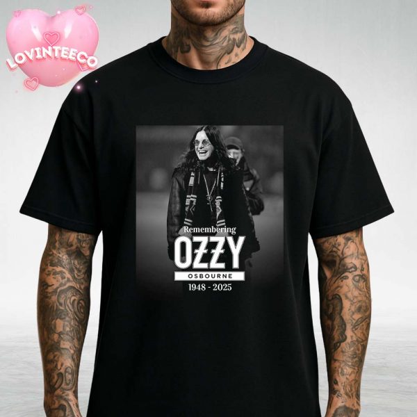 Ozzy Osbourne Tribute Poster Smiling Iconic Moment 1948-2025 Unisex T-Shirt