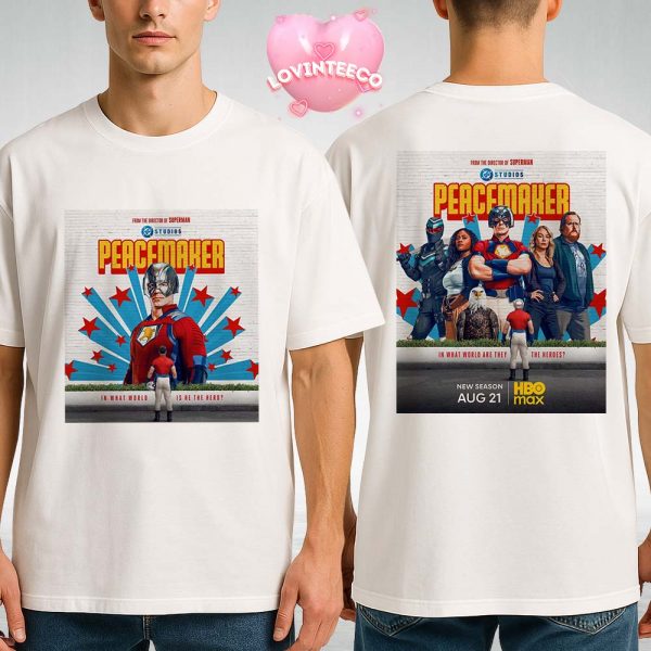 Peacemaker Season 2 Wall Reflection Art With Heroic Parody Theme On August 21 Two Sides Unisex T-Shirt