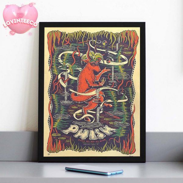 Phish Poster At Saratoga Springs In New York On July 25 26 27 2025 Psychedelic Goat Maze Art Home Decor Poster Canvas