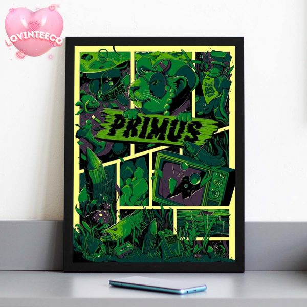 Primus Poster In Bridgeport CT On July 22 2025 Green Cartoon Underwater Art Home Decor Poster Canvas