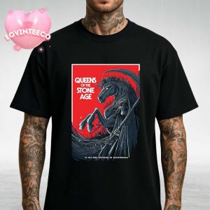 Queens Of The Stone Age Concert Art At Schleyerhalle In Stuttgart Germany On July 27 2025 With Grim Reaper And Black Horse Design Unisex T-Shirt