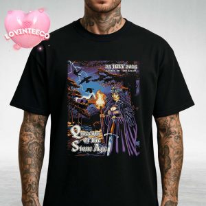 Queens Of The Stone Age Poster In Zagreb Croatia On July 23 2025 Featuring Medieval Warrior Fantasy Artwork Unisex T-Shirt
