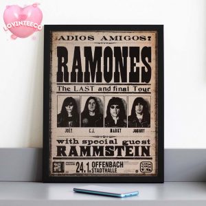 Ramones Poster In Offenbach Germany With Rammstein Guest 1996 Home Decor Poster Canvas