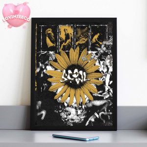 Scowl Hardcore Poster With Sunflower And Butterfly Chaos At Aftershock Festival 2025 Punk Artwork Print Home Decor Poster Canvas