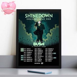 Shinedown Poster Dance Kid Dance Tour With Bush And Morgan Wade 2024 Home Decor Poster Canvas