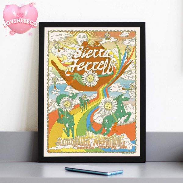 Sierra Ferrell Psychedelic Art Print At Kettlehouse Amphitheater In Bonner Montana July 26 2025 Home Decor Poster Canvas