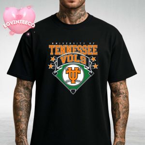 Tennessee Volunteers Baseball Tee With Ribbon Diamond Graphic Sports Fan Unisex T-Shirt