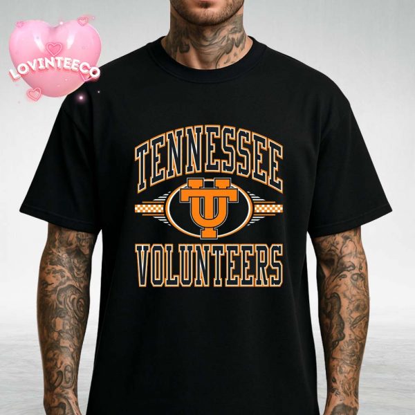 Tennessee Volunteers Vintage Arch Tee With Interlocking UT Sports Team Unisex T-Shirt